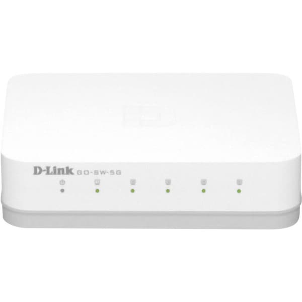 D-Link GO-SW-5G Nätverks-switch 5 Port 1 GBit/s Vit