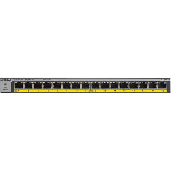 NETGEAR GS116PP Nätverks-switch 16 Port PoE-funktion