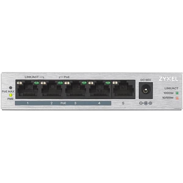 ZyXEL GS1005HP-EU0101F Nätverks-switch 5 Port 2000 MBit/s PoE-funktion