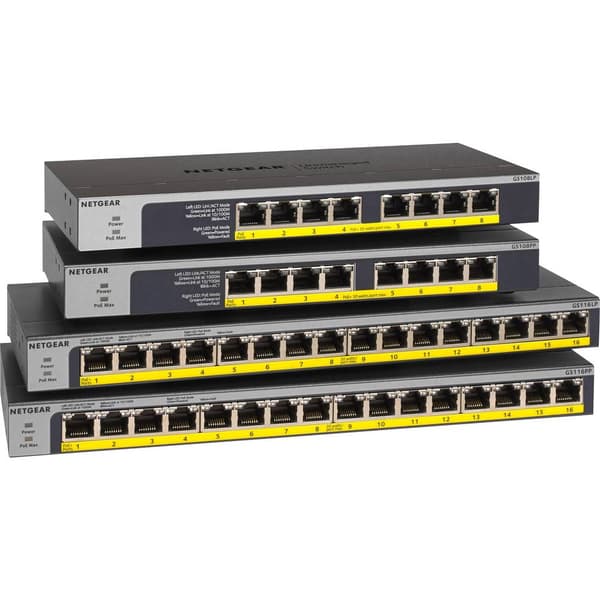 NETGEAR GS108LP-100EUS Switch RJ45 8 Port PoE-funktion