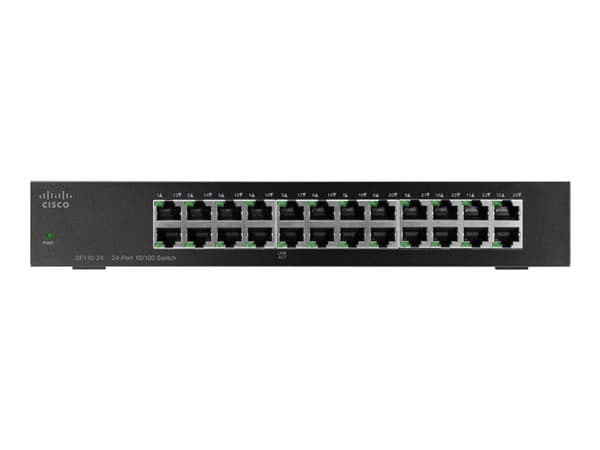 Cisco Small Business SF110-24, Hallitsematon, L2, Fast Ethernet (10/100), Täysin kaksipuolinen