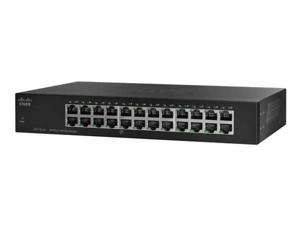 Cisco Small Business SF110-24, Hallitsematon, L2, Fast Ethernet (10/100), Täysin kaksipuolinen