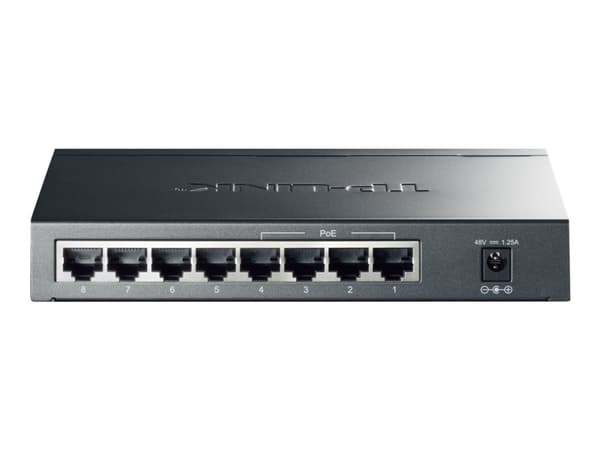 TP-Link TL-SG1008P - Kytkin - valvomaton - 4 x 10/100/1000 (PoE) + 4 x 10/100/1000 - pöytätietokone - PoE