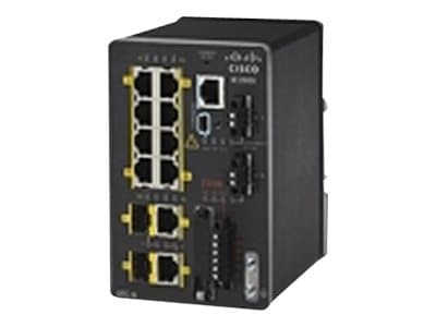 Cisco Industrial Ethernet 2000 Series - Switch - Administrerad - 8 x 10/100 + 2 x kombinations-Gigabit SFP - DIN-skenmonterbar