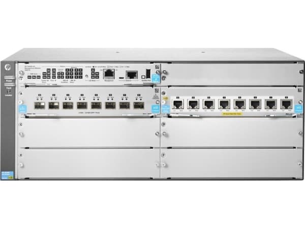 HPE Aruba 5406R 8-porttinen 1/2.5/5/10GBASE-T PoE+ / 8-porttinen SFP+ (ei virtalähdettä) v3 zl2 - Kytkin - Hallittu - 8 x 1 Gigabit / 10 Gigabit SFP+
