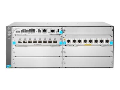 HPE Aruba 5406R 8-porttinen 1/2.5/5/10GBASE-T PoE+ / 8-porttinen SFP+ (ei virtalähdettä) v3 zl2 - Kytkin - Hallittu - 8 x 1 Gigabit / 10 Gigabit SFP+