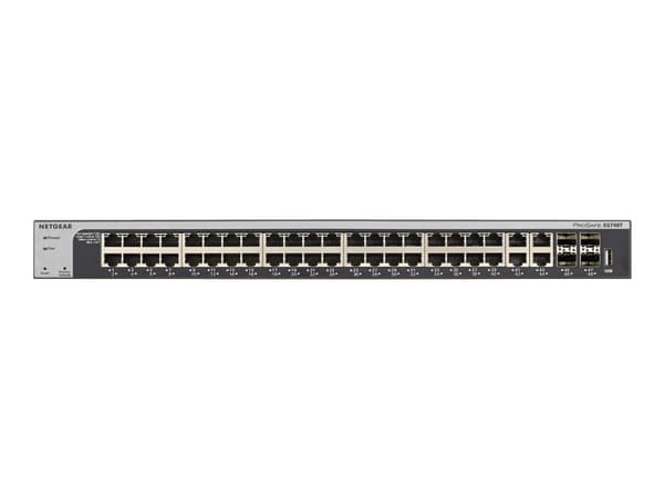 NETGEAR Smart XS748T - Switch - L3 Lite - smart - 44 x 10GBase-T + 4 x 10 Gigabit SFP+ - skrivbordsmodell, rackmonterbar