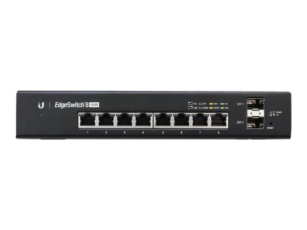 Ubiquiti Networks EdgeSwitch 8 150W, Hallittu, L2/L3, Gigabit Ethernet (10/100/1000), Täysin kaksipuolinen, Power over Ethernet -tuki