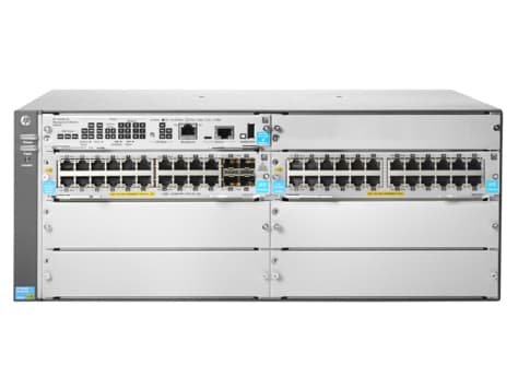HPE Aruba 5406R 44GT PoE+ / 4SFP+ (ei virtalähdettä) v3 zl2 - Kytkin - Hallittu - 44 x 10/100/1000 (PoE+) + 4 x 1 Gigabit / 10 Gigabit SFP+ - telinee