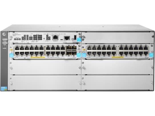 HPE Aruba 5406R 44GT PoE+ / 4SFP+ (ei virtalähdettä) v3 zl2 - Kytkin - Hallittu - 44 x 10/100/1000 (PoE+) + 4 x 1 Gigabit / 10 Gigabit SFP+ - telinee