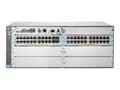 Pikkukuva 1 / 5: HPE Aruba 5406R 44GT PoE+ / 4SFP+ (ei virtalähdettä) v3 zl2 - Kytkin - Hallittu - 44 x 10/100/1000 (PoE+) + 4 x 1 Gigabit / 10 Gigabit SFP+ - telinee
