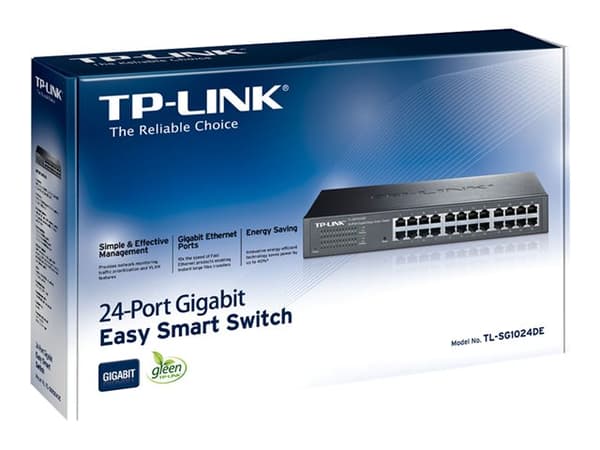 TP-Link TL-SG1024DE, Hallittu, L2, Gigabit Ethernet (10/100/1000), Telineasennus, 1U