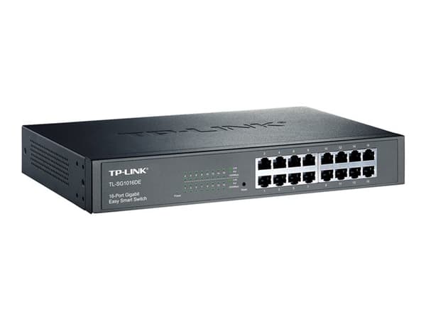 TP-Link JetStream TL-SG1016DE - Switch - Styrt - 16 x 10/100/1000 - rackmonterbar Sort