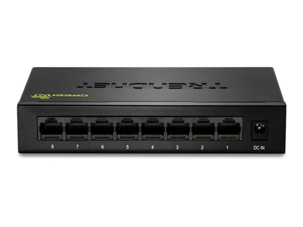 TRENDnet TEG S82g 8-Port Gigabit GREENnet Switch - Switch - 8 x 10/100/1000 - skrivbordsmodell - TAA-kompatibel