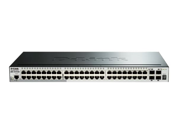 D-Link SmartPro DGS-1510-52X - Switch - L3 - Administrerad - 48 x 10/100/1000 + 4 x 10 Gigabit SFP+ - skrivbordsmodell, rackmonterbar