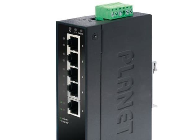PLANET ISW-501T - Switch - 5 x 10/100 - DIN-skinnemonterbar, veggmonterbar