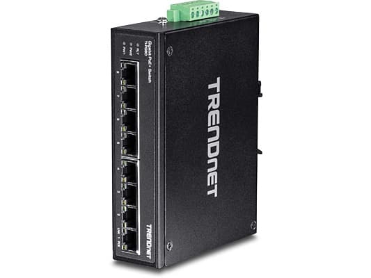 Trendnet TI-PG80, Hallitsematon, L2, Gigabit Ethernet (10/100/1000), Täysin kaksipuolinen, Power over Ethernet -tuki, Seinäkiinnitteinen