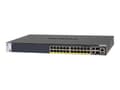 Miniatyrbilde 1 av 5: NETGEAR M4300-28G-PoE+ - Switch - L3 - Styrt - 2 x 10/100/1000/10000 + 2 x 10 Gigabit SFP+ + 24 x 10/100/1000 (PoE+) - front til bakside-luftflyt - r