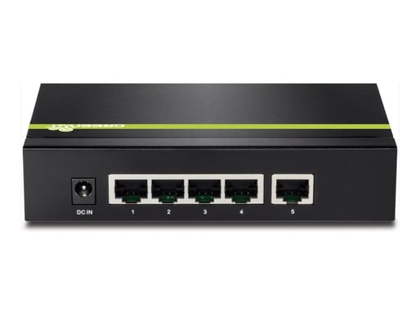 TRENDnet TPE S50 - Switch - ohanterad - 4 x 10/100 (PoE) + 1 x 10/100 - skrivbordsmodell - PoE (31 W)