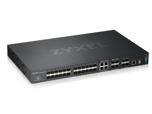 Zyxel XGS4600-32F - Switch - L3 - Administrerad - 24 x Gigabit SFP + 4 x kombinations-Gigabit SFP + 4 x 10 Gigabit SFP+ - rackmonterbar