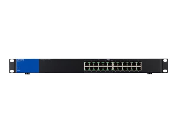 Linksys Business LGS124P - Switch - ikke-styrt - 12 x 10/100/1000 (PoE+) + 12 x 10/100/1000 - rackmonterbar - PoE+ (120 W) - AC 100/230 V