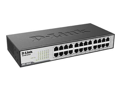 D-Link DES 1024D - Switch - 24 x 10/100 - skrivbordsmodell
