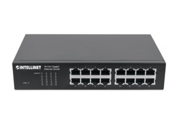 Intellinet 561068, Ohanterad, L2, Gigabit Ethernet (10/100/1000), Full duplex, Rackmontering, 1U