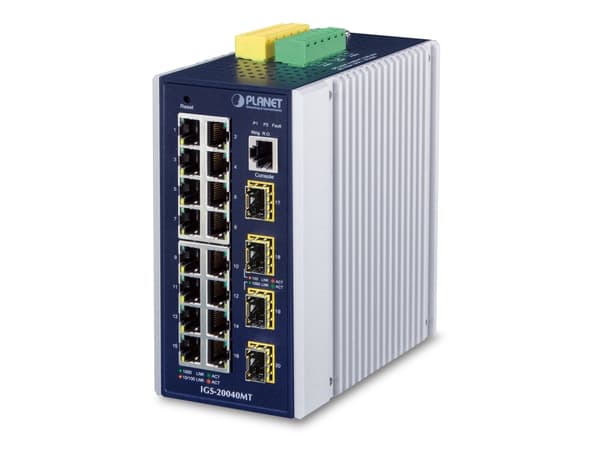PLANET IGS-20040MT, Hallittu, L2+, Gigabit Ethernet (10/100/1000), Täysin kaksipuolinen, Seinäkiinnitteinen