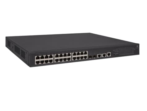 HPE FlexNetwork 5130-24G-PoE+-2SFP+-2XGT (370W) EI - Switch - L3 - Administreret - 24 x 10/100/1000 (PoE+) + 2 x 10 Gigabit Ethernet SFP+ / 1 Gigabit