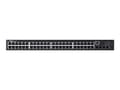 Miniatyrbild 4 av 5: Dell Networking N1548P - Switch - L2+ - Administrerad - 48 x 10/100/1000 + 4 x 10 Gigabit SFP+ - främre till bakre luftflöde - rackmonterbar - PoE+ (