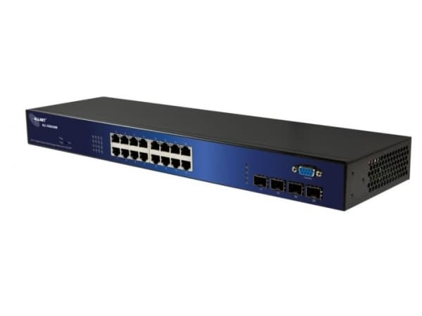 ALLNET ALL-SG8420M / 16 Port Gigabit Kupfer + 4x SFP smart-managed, l?fterlo (ALL-SG8420M) Sort
