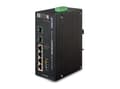 Miniatyrbild 3 av 5: PLANET IGS-624HPT - Switch - 4 x 10/100/1000 (PoE+) + 2 x Gigabit SFP - DIN-skenmonterbar, väggmonterbar - PoE+ (120 W) - Likström