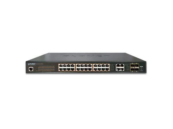 PLANET GS-4210-24PL4C, Hallittu, L2/L4, Gigabit Ethernet (10/100/1000), Power over Ethernet -tuki, Telineasennus, 1U