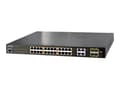 Pikkukuva 1 / 5: PLANET GS-4210-24PL4C, Hallittu, L2/L4, Gigabit Ethernet (10/100/1000), Power over Ethernet -tuki, Telineasennus, 1U