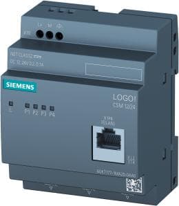 Siemens LOGO! CSM12/24, Grå, 0,1 Gbit/s, Koblet med ledninger (ikke trådløs), 10/100Base-T(X), 12 - 24 V, REACH, RoHS, WEEE