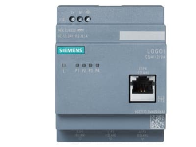 Siemens LOGO! CSM12/24, Grå, 0,1 Gbit/s, Koblet med ledninger (ikke trådløs), 10/100Base-T(X), 12 - 24 V, REACH, RoHS, WEEE