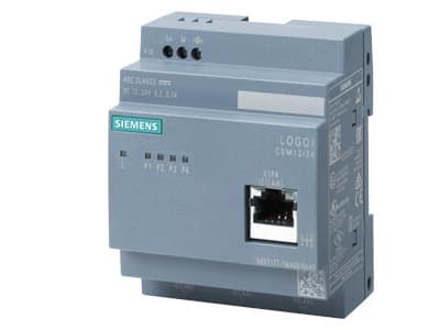 Siemens LOGO! CSM12/24, Grå, 0,1 Gbit/s, Koblet med ledninger (ikke trådløs), 10/100Base-T(X), 12 - 24 V, REACH, RoHS, WEEE