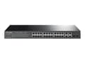 Miniatyrbild 1 av 5: TP-Link Smart PoE Switch T1500-28PCT - Switch - 24 x 10/100 (PoE) + 2 x SFP + 4 x 10/100/1000 - monterbar på stativ - PoE (192 W)