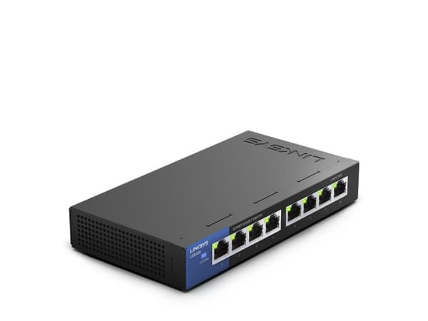 Linksys LGS108P, Hallitsematon, L2, Gigabit Ethernet (10/100/1000), Power over Ethernet -tuki, Seinäkiinnitteinen