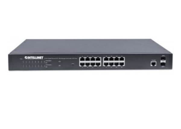 Intellinet 561341, Hallittu, L2+, Gigabit Ethernet (10/100/1000), Power over Ethernet -tuki, Telineasennus, 1U