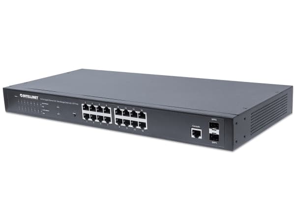 Intellinet 561341, Hallittu, L2+, Gigabit Ethernet (10/100/1000), Power over Ethernet -tuki, Telineasennus, 1U
