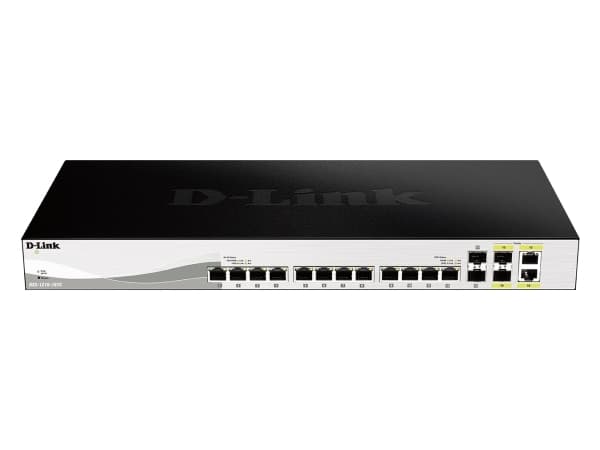 D-Link DXS 1210-16TC - Kytkin - älykäs - 12 x 10GBase-T + 2 x SFP+ + 2 x kombo 10 Gigabit SFP+ - monterbar på stativ