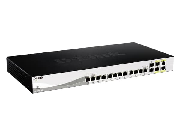 D-Link DXS 1210-16TC - Kytkin - älykäs - 12 x 10GBase-T + 2 x SFP+ + 2 x kombo 10 Gigabit SFP+ - monterbar på stativ