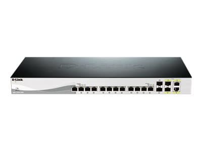 D-Link DXS 1210-16TC - Kytkin - älykäs - 12 x 10GBase-T + 2 x SFP+ + 2 x kombo 10 Gigabit SFP+ - monterbar på stativ