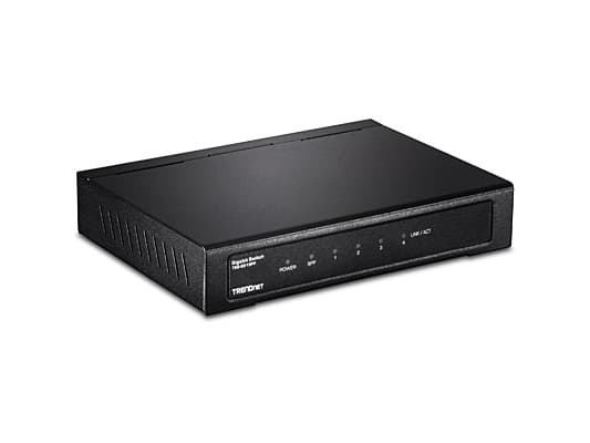 TRENDnet TEG S51SFP - Switch - ohanterad - 4 x 10/100/1000 + 1 x Gigabit SFP - väggmonterbar - TAA-kompatibel