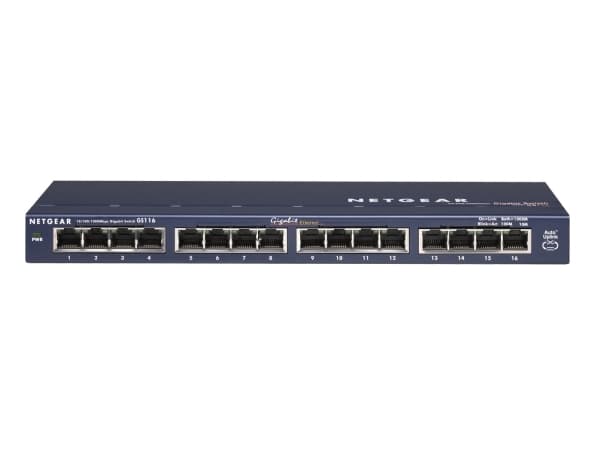 NETGEAR GS116 Ohanterad Grå