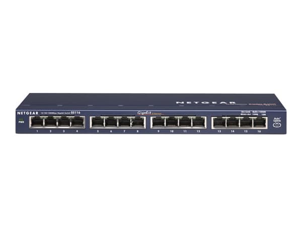 NETGEAR GS116 Ohanterad Grå