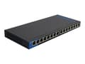 Pikkukuva 1 / 5: Linksys Business LGS116 - Kytkin - valvomaton - 16 x 10/100/1000 - työpöytä, seinään kiinnitettävä - AC 100/230 V