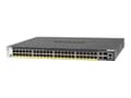 Miniatyrbild 1 av 5: NETGEAR M4300-52G-PoE+ - Switch - L3 - Administrerad - 2 x 10/100/1000/10000 + 2 x 10 Gigabit SFP+ + 48 x 10/100/1000 (PoE+) - främre till bakre luft