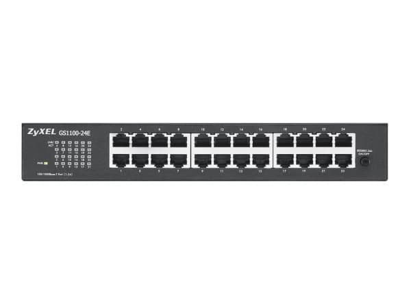 Zyxel GS-1100-24E - Kytkin - hallitsematon - 24 x 10/100/1000 - työpöydälle, telineeseen tai seinään asennettava